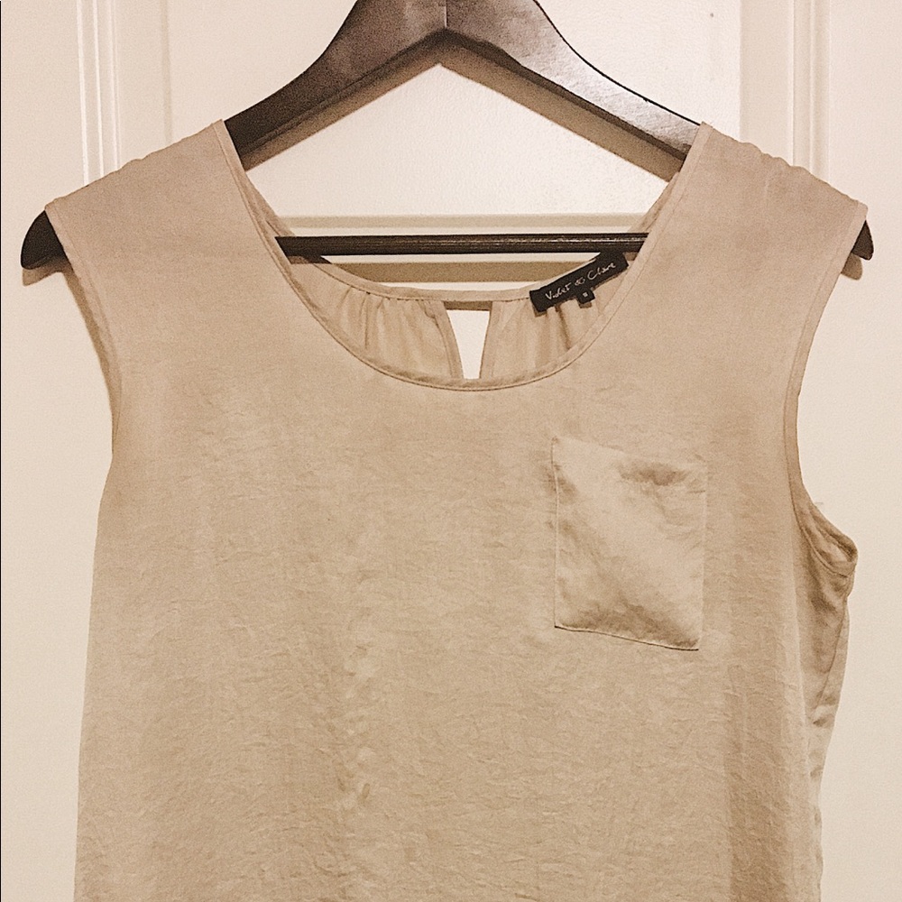 Champagne Chiffon Dress Top